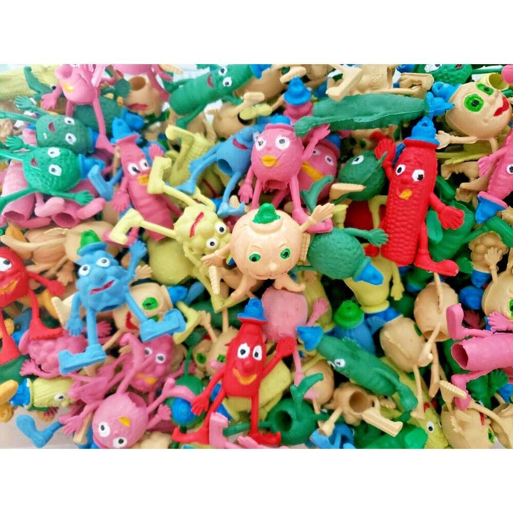 6 Colorful‎ Happy Face Fruit & Veggie Toppers Gumball Vending Machine SKU 43